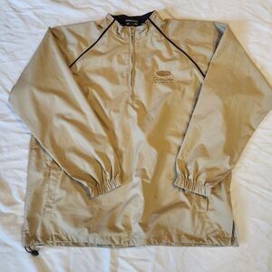 Smith & Tweed Golf Jacket Mens Large Beige Windbreaker Full Zip Lightweight